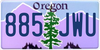 OR license plate 885JWU