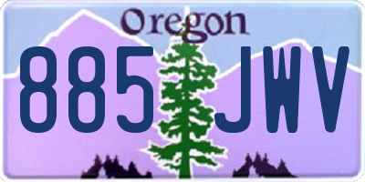 OR license plate 885JWV