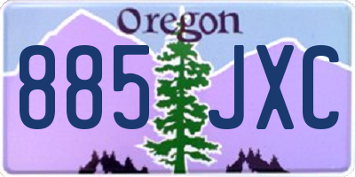 OR license plate 885JXC
