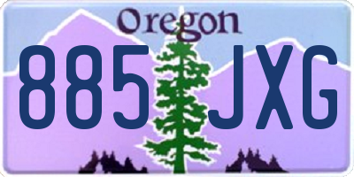OR license plate 885JXG