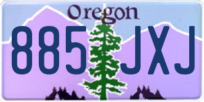 OR license plate 885JXJ