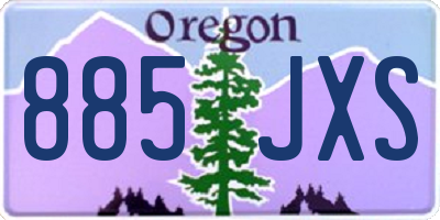 OR license plate 885JXS
