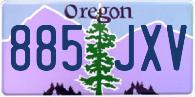 OR license plate 885JXV