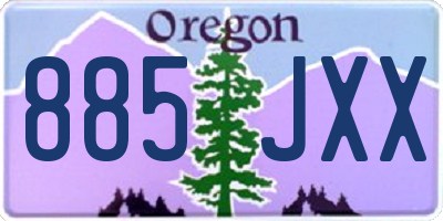 OR license plate 885JXX