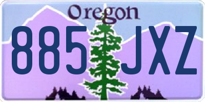 OR license plate 885JXZ