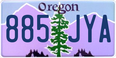OR license plate 885JYA
