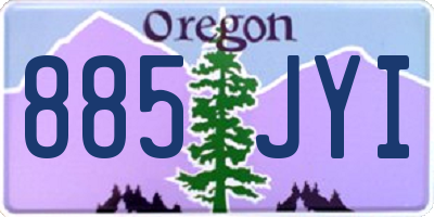 OR license plate 885JYI