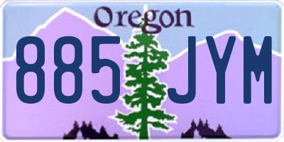 OR license plate 885JYM