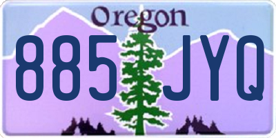 OR license plate 885JYQ