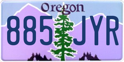OR license plate 885JYR
