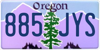 OR license plate 885JYS