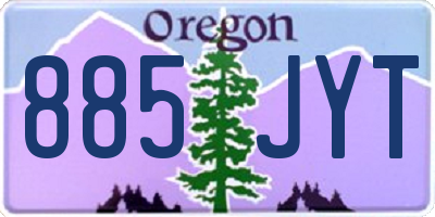 OR license plate 885JYT