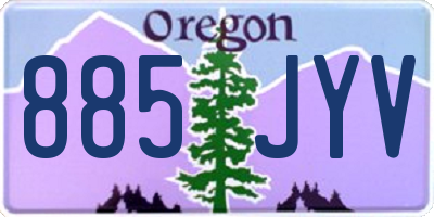 OR license plate 885JYV