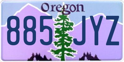 OR license plate 885JYZ