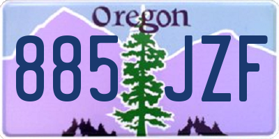 OR license plate 885JZF