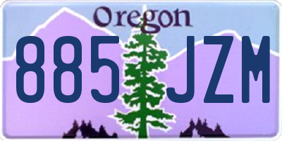 OR license plate 885JZM