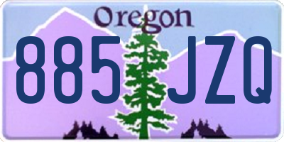 OR license plate 885JZQ
