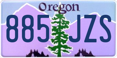 OR license plate 885JZS