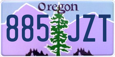 OR license plate 885JZT