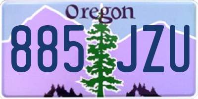 OR license plate 885JZU