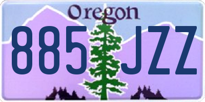 OR license plate 885JZZ