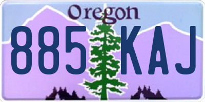 OR license plate 885KAJ