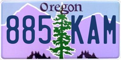 OR license plate 885KAM