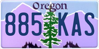OR license plate 885KAS