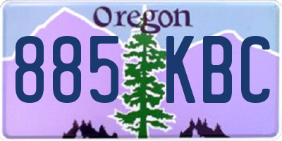 OR license plate 885KBC