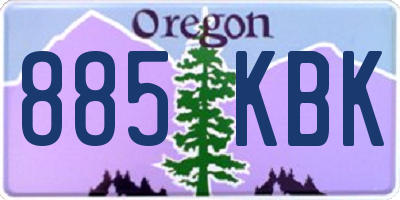 OR license plate 885KBK