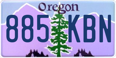 OR license plate 885KBN