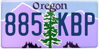 OR license plate 885KBP