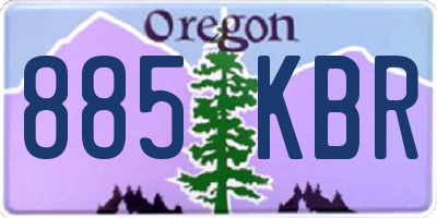 OR license plate 885KBR