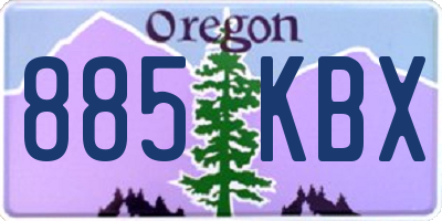 OR license plate 885KBX