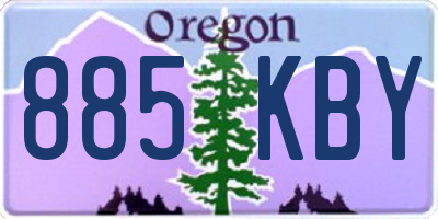 OR license plate 885KBY
