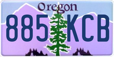OR license plate 885KCB