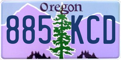 OR license plate 885KCD