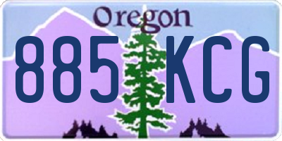 OR license plate 885KCG