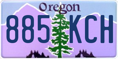 OR license plate 885KCH