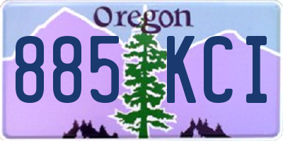 OR license plate 885KCI