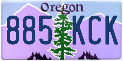 OR license plate 885KCK