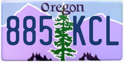 OR license plate 885KCL