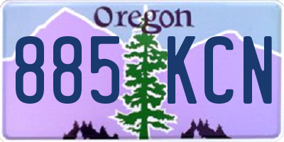 OR license plate 885KCN