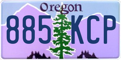 OR license plate 885KCP