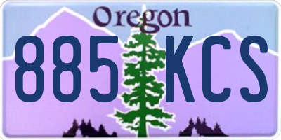 OR license plate 885KCS