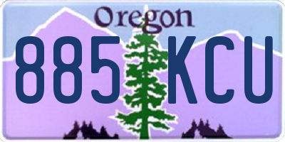 OR license plate 885KCU