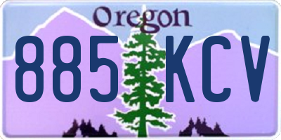 OR license plate 885KCV