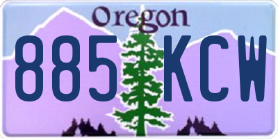 OR license plate 885KCW