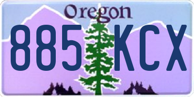OR license plate 885KCX
