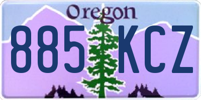OR license plate 885KCZ